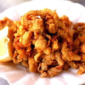 3/4 Cup Clams, Breaded and Fried