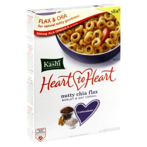 3/4 Cup Cold Cereal, Heart To Heart, Nutty Chia Flax