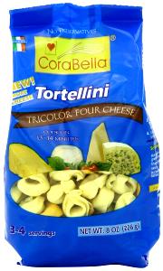 3/4 cup dry (65 g) Tricolor Four Cheese Tortelloni