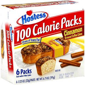 3 cakes 100 Calorie Pack Cinnamon Streusel Coffee Cakes