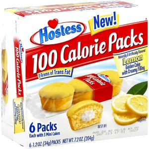 3 cakes 100 Calorie Pack Golden Cupcakes