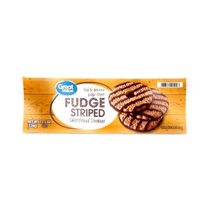 3 cookies Fudge Striped Shortbread Cookies