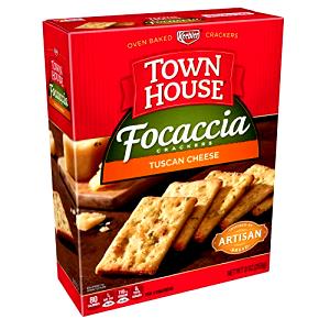 3 crackers (15 g) Town House Focaccia Crackers Tuscan Cheese