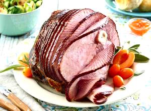 3 oz (85 g) Organic Hardwood Smoked Bone-In Spiral Sliced Half Ham