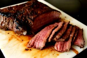 3 Oz Beef Top Round, Pan-Fried (London Broil)