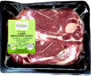 3 Oz Lamb Shoulder Blade (Trimmed to 1/8" Fat, Choice Grade, Cooked, Broiled)