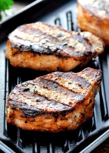 3 Oz Pork Chops (Center Rib, Bone-In, Cooked, Broiled)