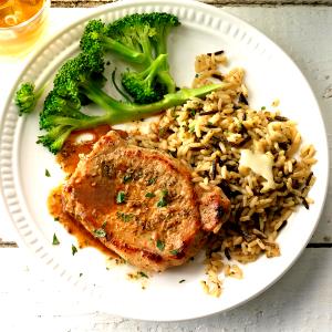 3 Oz Pork Chops (Sirloin, Boneless, Lean Only, Cooked, Braised)