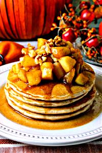 3 pancakes Cinnamon Apple Pancakes