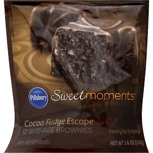 3 pieces (42 g) Sweet Moments Bite-Size Cocoa Fudge Escape Brownies