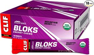 3 Pieces Electrolyte Chew, Shot Bloks, Mauntain Berry