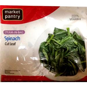 3 portions (75 g) Steam-in-Bag Cut Leaf Spinach