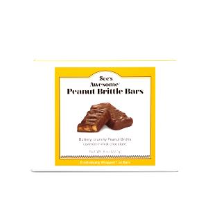 3" square Chocolate Covered Peanut Brittle