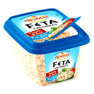 34 Grams Feta Cheese, Crumbled With Basil & Tomato Reduced Fat