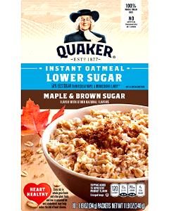 34 Grams Oatmeal, Instant Lower Sugar Maple & Brown Sugar