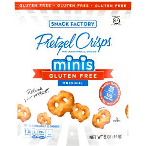 35 crackers (28 g) Pretzel Crisps Minis Original - Gluten Free