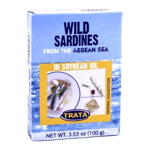 3.53 oz (100 g) Sardines in Soy Bean Oil