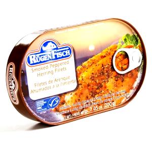 3.6 oz (100 g) Smoked Peppered Herring Fillets