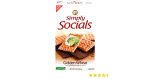 4 crackers (15 g) Simply Socials Golden Wheat