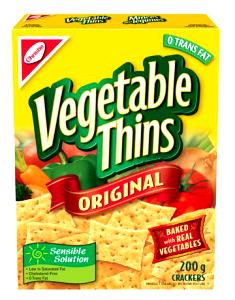 4 crackers (18 g) Vegetable Crackers