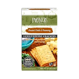 4 crackers (28 g) Party Crackers - Roasted Garlic & Thyme