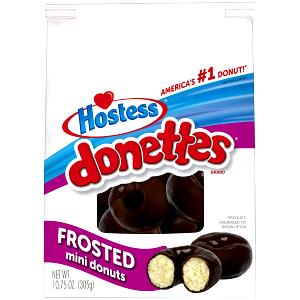 4 donuts Chocolate Frosted Mini Donettes