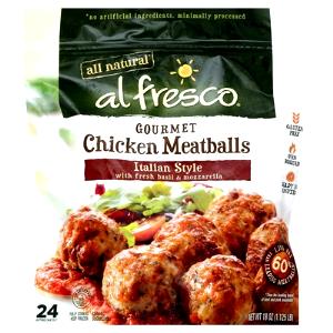 4 meatballs (74 g) Gourmet Chicken Meatballs