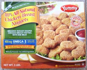 4 nuggets 100% All Natural Chicken Breast Nuggets