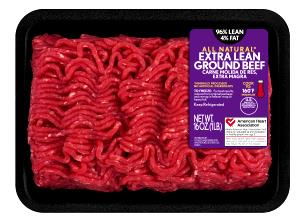 4 oz (112 g) Extra Lean Ground Beef (96% Lean)