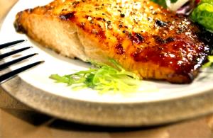 4 oz (113 g) Salmon with Brown Sugar Glaze