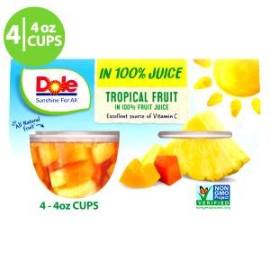 4 Oz Fruit Cup, Tropical Fruit In Juice