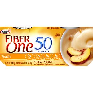 4 Oz Yogurt W/Fiber, Peach, Nonfat