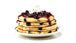 4 pancakes Double Blueberry Pancakes