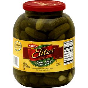 4 pickles (28 g) Elites Garlic, Dill & Onion Petites