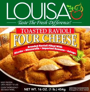 4 pieces (94 g) Snackers Toasted Five Cheese Ravioli