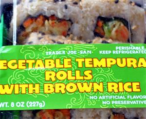 4 rolls (113 g) Vegetable Tempura Rolls with Brown Rice