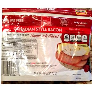 4 slices (60 g) Canadian Style Bacon