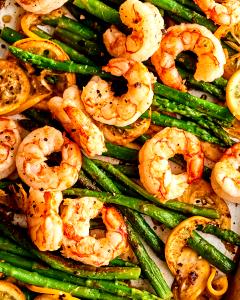 5 Oz Shrimp, Asparagus & Walnuts