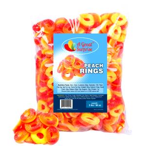 5 pieces (40 g) Gummi Peach Rings