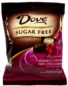 5 Pieces Dark Chocolate, Silky Smooth, Raspberry Creme, Sugar Free