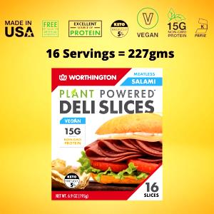 5 slices (52 g) Meatless Deli Salami