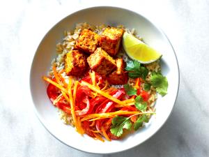 5 Slices Tempeh, Coconut Curry