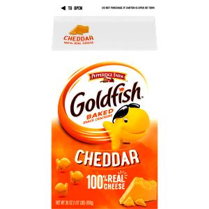 55 pieces (30 g) Goldfish Colors Baked Snack Crackers - Cheddar