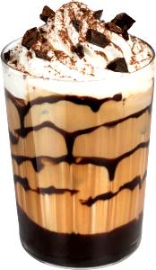 573 Grams ICED MOCHA - Large - 2% Milk - Dark Chocolate - With Non-Fat Whip