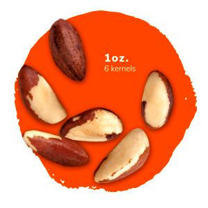 6 nuts (1 oz) Brazil Nuts