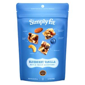 6 pieces (28 g) Simply Fit Blueberry Vanilla Nut & Fruit Clusters