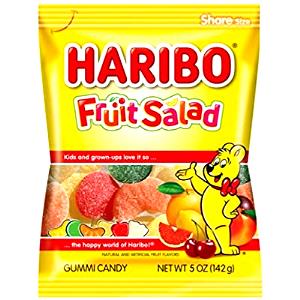 6 pieces (37 g) Fruit Salad Gummi Candy