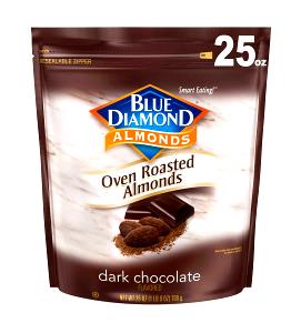 6 pieces (40 g) Dark Chocolate Continental Almonds