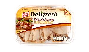 6 slices Deli Fresh Rotisserie Style Shaved Chicken Breast