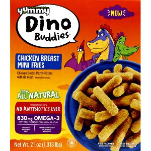 7 pieces (88 g) Dino Buddies Chicken Breast Mini Fries